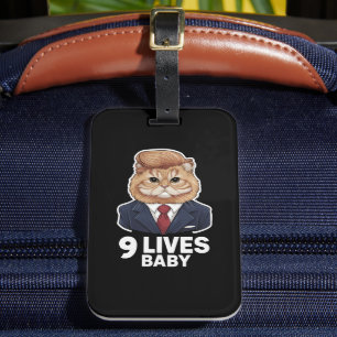 Cat Trump 9 Lives Baby Gepäckanhänger