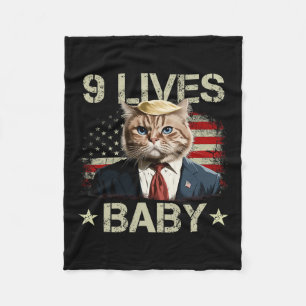 Cat Trump 9 Lives Baby Trump 2024 Win Victory Winn Fleecedecke