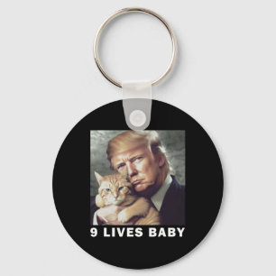 Cat Trump 9 Lives Baby Trump 2024 Win Victory Winn Schlüsselanhänger
