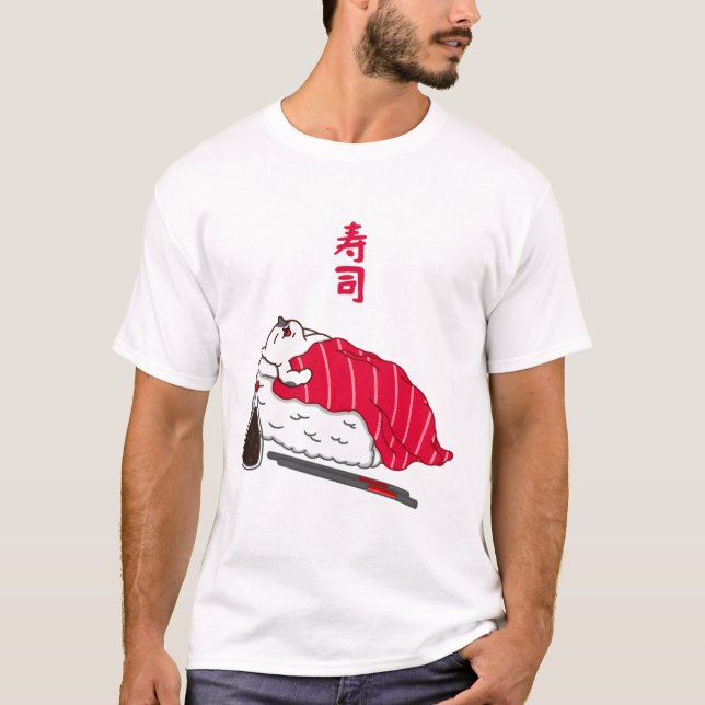 Cat Tuna Sushi T-Shirt (Vorderseite)