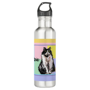 Cat Tuxedo Pastel Cats Womens Pastellfarben Edelstahlflasche
