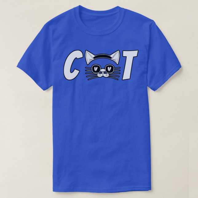 Cat Typografie Design T-Shirt (Design vorne)