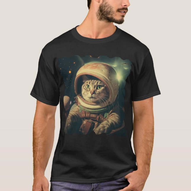 Cat UFO Selfie: Invasion / Herren Tshirt #8 (Vorderseite)