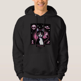 Cat UFO Selfie: Pixel Art #16 Hoodie