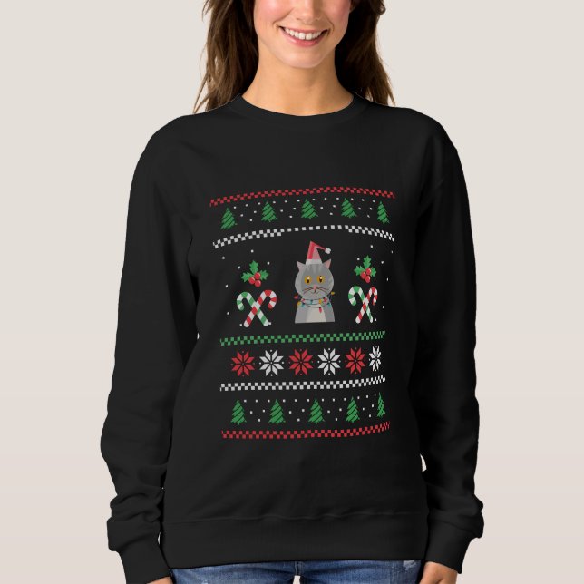 Cat Ugly Christmas Sweatshirt