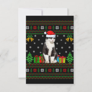 Cat Ugly Xmas Dekorationen Weihnachten Weihnachten Dankeskarte
