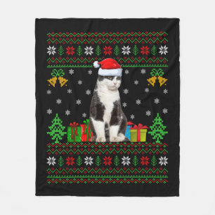 Cat Ugly Xmas Dekorationen Weihnachten Weihnachten Fleecedecke