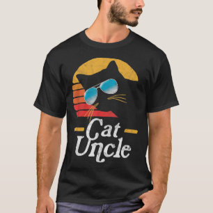 Cat Uncle Vintage 80er Style Cat Retro Sonnenbrill T-Shirt
