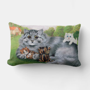 Cat und ihre Kittens, Louis Wain Lendenkissen