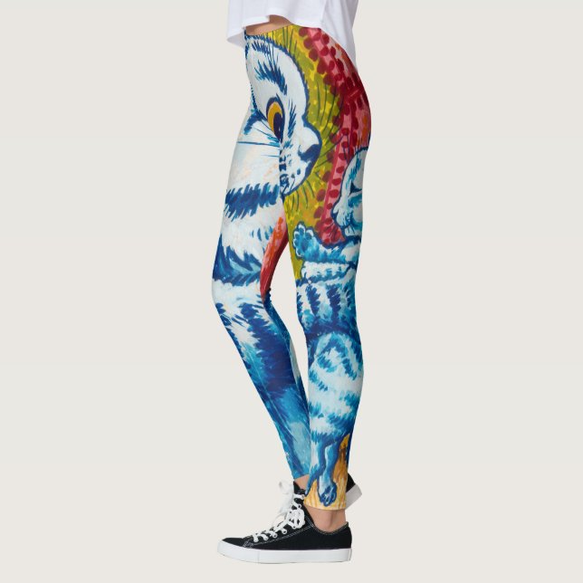 Cat und ihre Kittens von Louis Wain Leggings (Links)