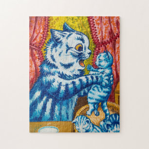 Cat und ihre Kittens von Louis Wain Puzzle