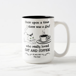 CAT- UND KAFFEGESCHENKE, Niedliches Katzengeschenk Zweifarbige Tasse