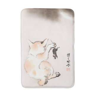 CAT UND MAUS durch Kyosai Kawanabe) Badematte