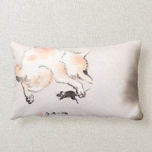CAT UND MAUS durch Kyosai Kawanabe) Lendenkissen