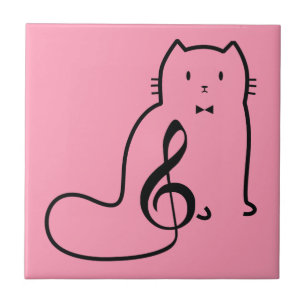 CAT UND MUSIKNOTE FLIESE
