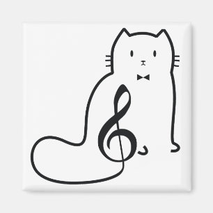 CAT UND MUSIKNOTE MAGNET