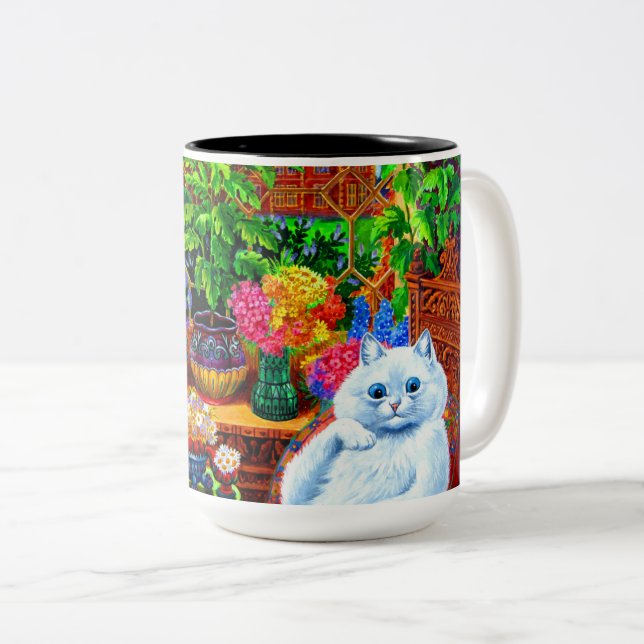 Cat Uni Master Zweifarbige Tasse (VorderseiteRechts)