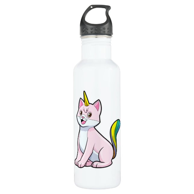 Cat Unicorn Edelstahlflasche (Vorderseite)