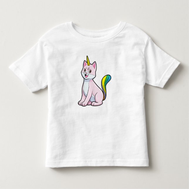Cat Unicorn Kleinkind T-shirt (Vorderseite)
