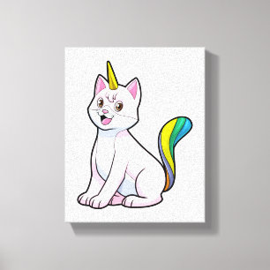 Cat Unicorn Leinwanddruck