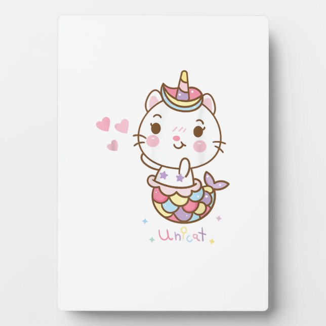 Cat Unicorn shirt - Unicat Mermaid Cat I believe i Fotoplatte (Vorderseite)