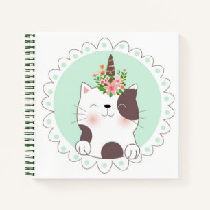 Cat Unicorn Sketchbook Notebook Notizbuch
