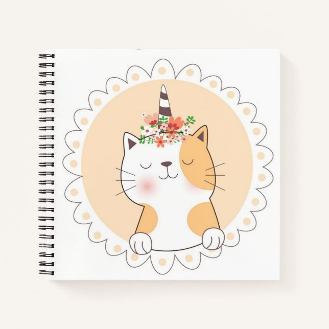Cat Unicorn Sketchbook Notebook Notizbuch (Vorderseite)