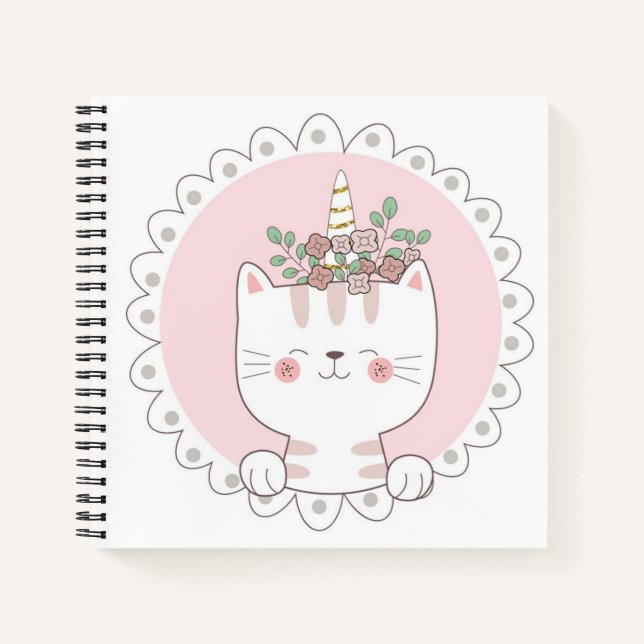 Cat Unicorn Sketchbook Notebook Notizbuch (Vorderseite)