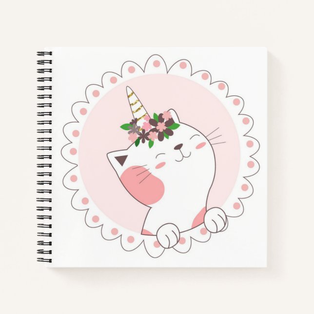 Cat Unicorn Sketchbook Notebook Notizbuch (Vorderseite)