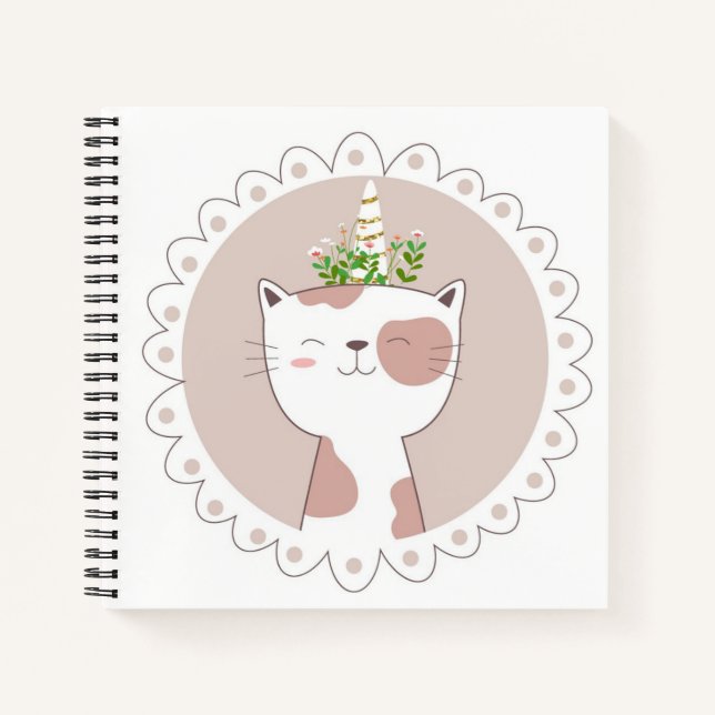 Cat Unicorn Sketchbook Notebook Notizbuch (Vorderseite)
