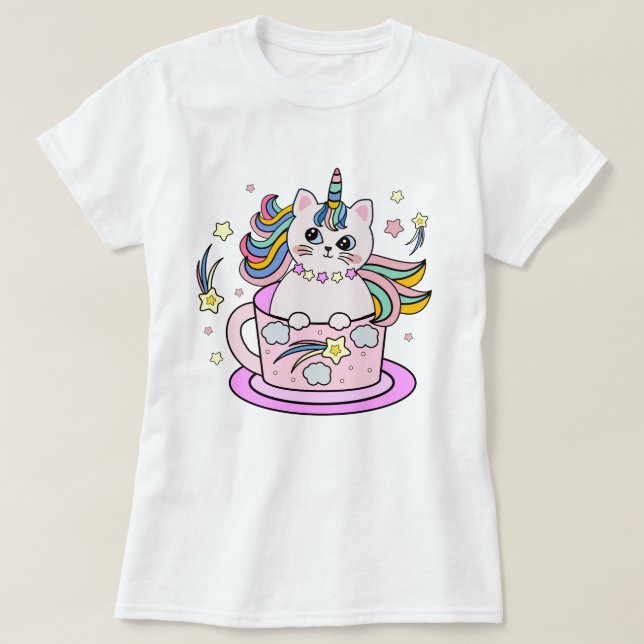 Cat Unicorn T - Shirt (Design vorne)