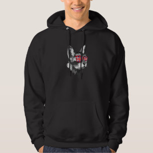 Cat Union Jack in Sonnenbrille für Kinder & UK Hoodie