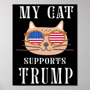 Cat unterstützt Trump 2024 als Rückzieher für die  Poster