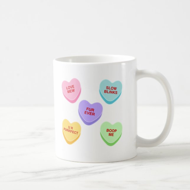 Cat Valentine Candy Hearts Tasse (Rechts)