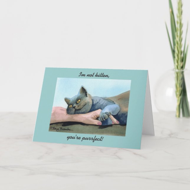 Cat Valentine Card Feiertagskarte (Vorderseite)