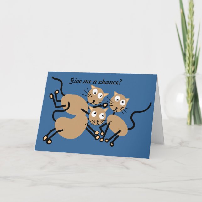 Cat Valentine Feiertagskarte (Vorderseite)