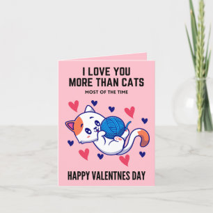 Cat Valentinstag Card Feiertagskarte