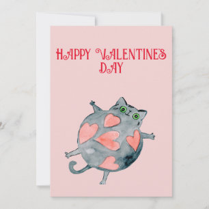 Cat Valentinstag Card - niedliche Cat Holiday Card Feiertagskarte