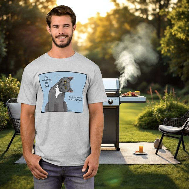 Cat Vater Adoption Vatertag T-Shirt (Von Creator hochgeladen)
