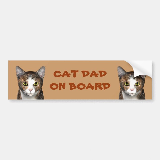 Cat-Vater an Bord Autoaufkleber (Vorne)
