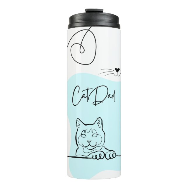 Cat Vater Begleiter Katze Katze Print Tumbler Thermosbecher (Vorderseite)