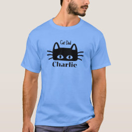 Cat Vater benutzerdefinierter Katzenname T-Shirt