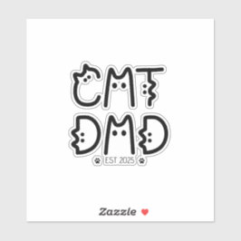 Cat Vater Custom Year Aufkleber