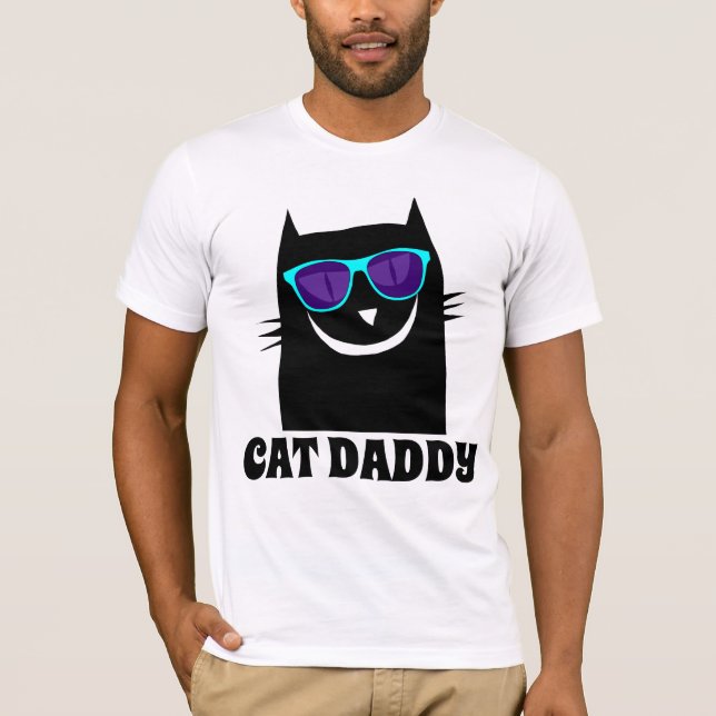 CAT VATER DADDY Funny T - Shirt (Vorderseite)