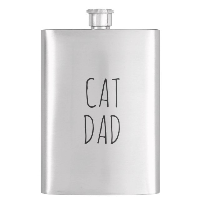 "Cat Vater" Einfaches modernes Bauernhaus Flachmann (Vorderseite)