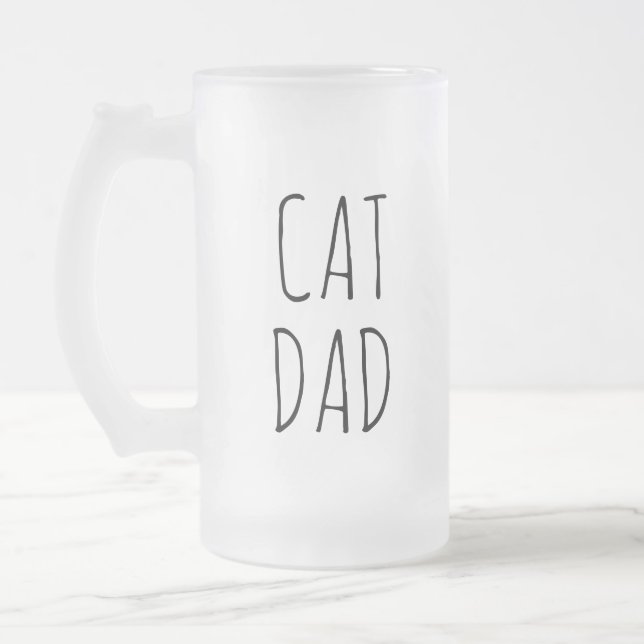 "Cat Vater" Einfaches modernes Bauernhaus Mattglas Bierglas (Links)