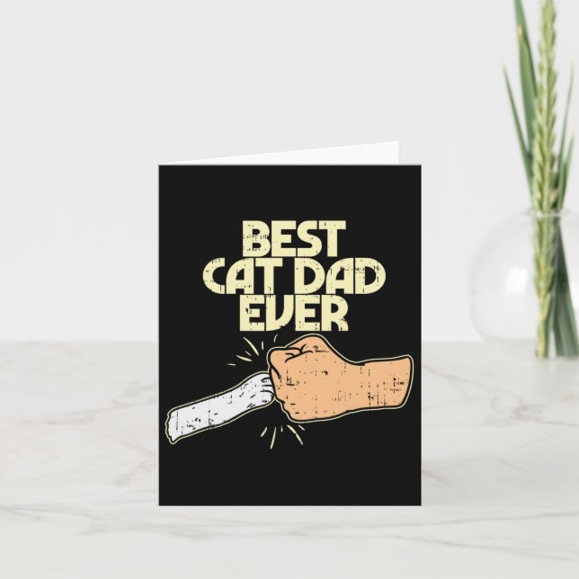 Cat Vater Ever Funny Kitten Pet Lover Eigentümer V Karte (Vorderseite)