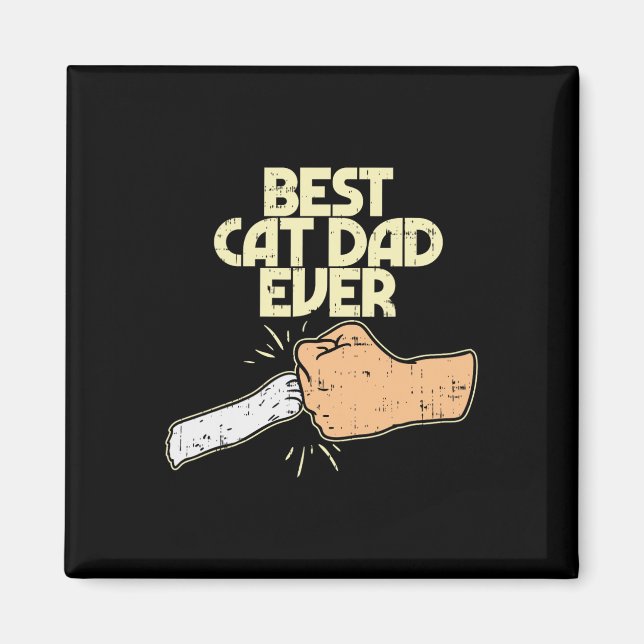 Cat Vater Ever Funny Kitten Pet Lover Eigentümer V Magnet (Vorne)