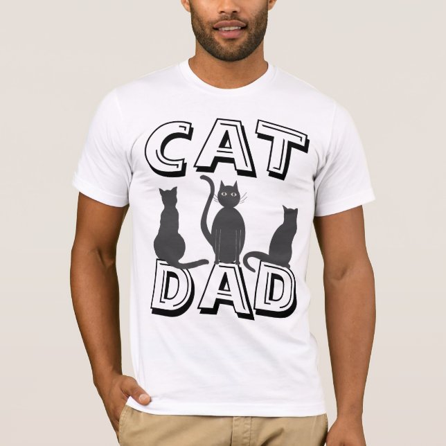 CAT-VATER, MÄNNER-Katzenrüber-T - Shirt (Vorderseite)