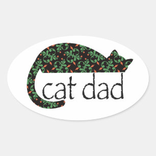 Cat Vater Ovaler Aufkleber